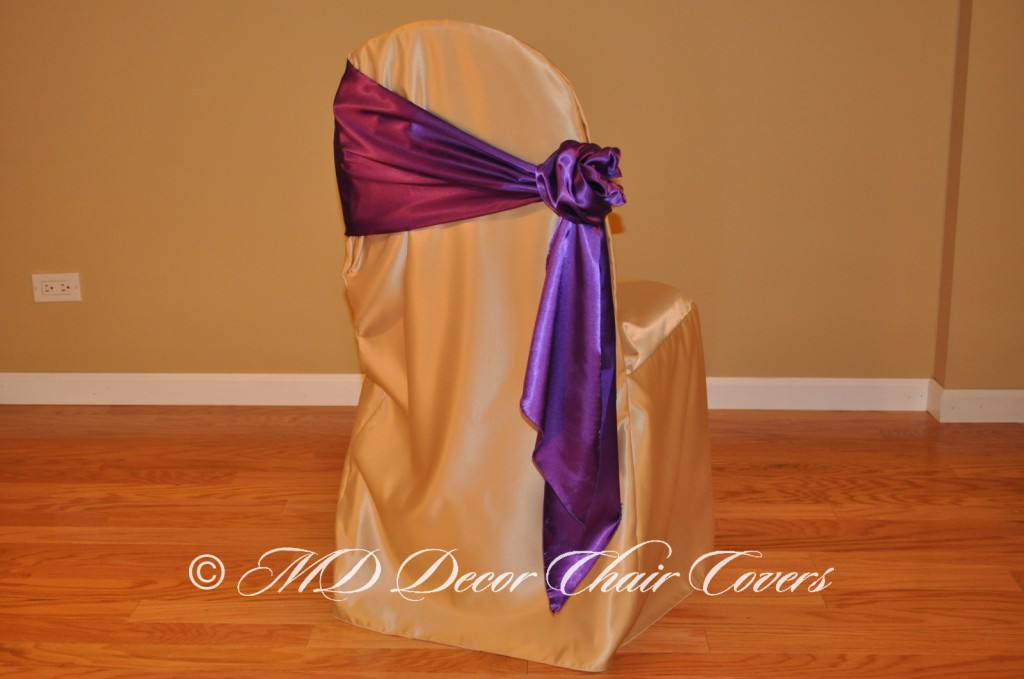 Deep Purple Rose Bow Style On The Side