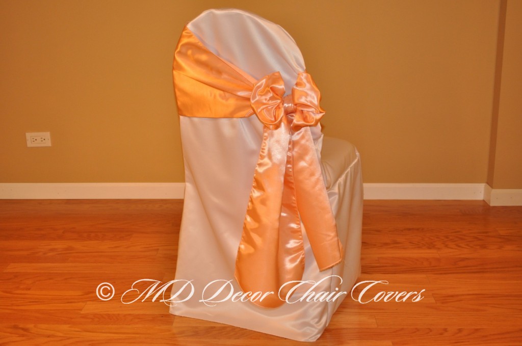 Peach Butterfly Bow Style On The Side